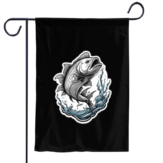 monsters fish Garden Flags