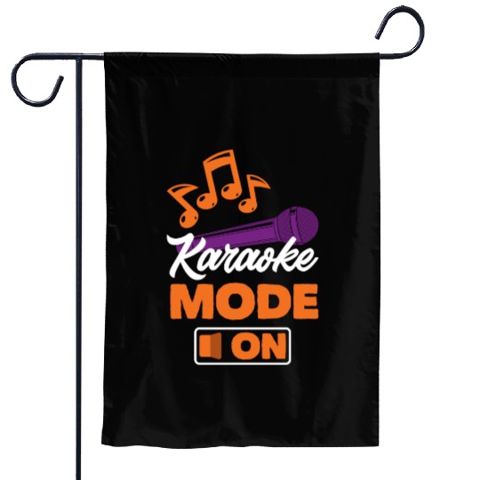 Funny Karaoke Singer Singing Musician Karaoke Gift Garden Flags