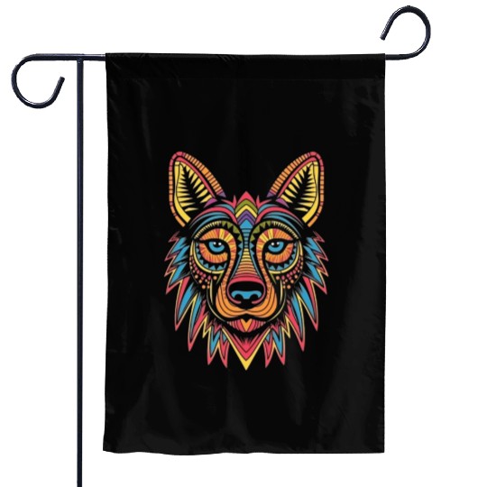 German Shepherd Funny Dog Street Art Comic Pet Garden Flags