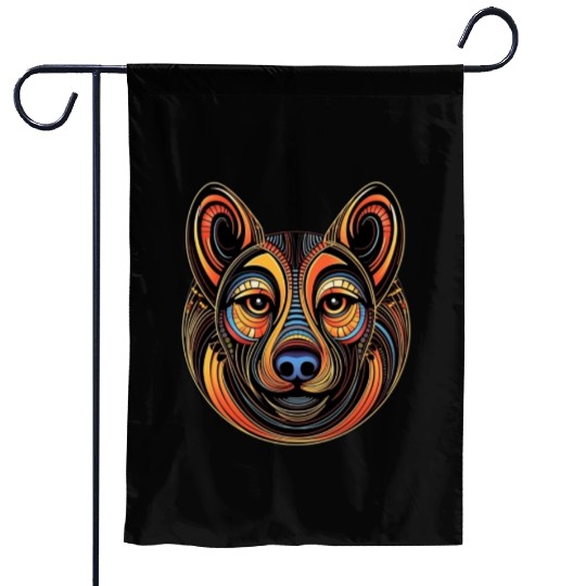German Shepherd Funny Dog Street Art Comic Pet Garden Flags