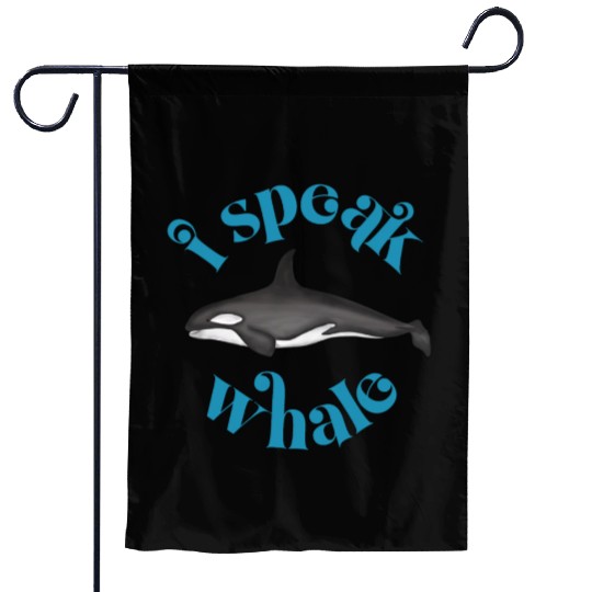 Cute I Speak Whale Orca Killer Whale Retro Style Garden Flags