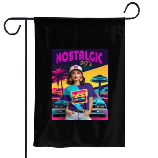 NOSTALGIC 90S THROWBACK Garden Flags