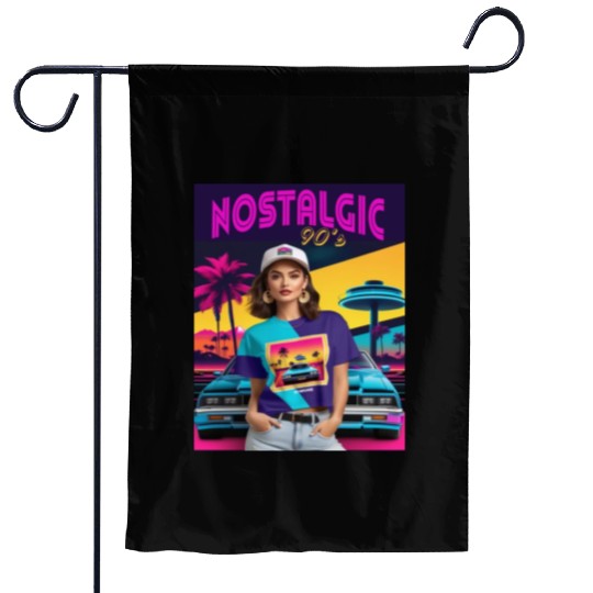 NOSTALGIC 90S THROWBACK Garden Flags