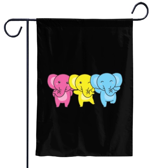 Pansexual Flag Pride Lgbtq Cute Elephant Garden Flags