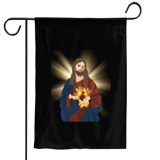 sacred heart of jesus Garden Flags