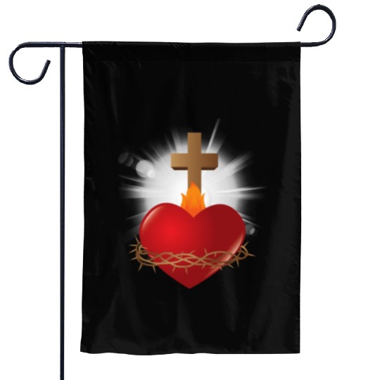 sacred heart of jesus Garden Flags
