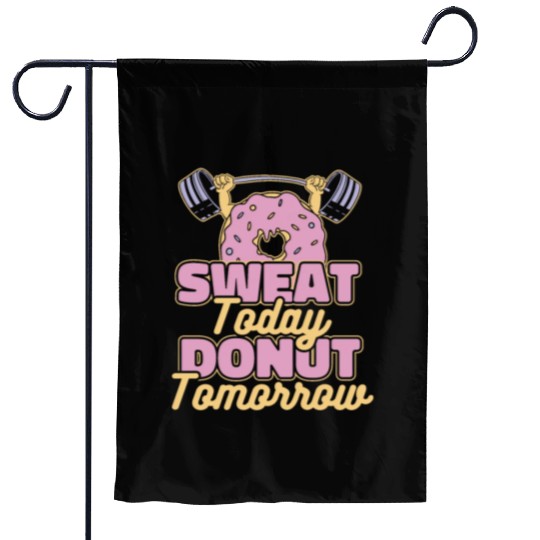 Fitness Donut Funny Donut Gym Garden Flags