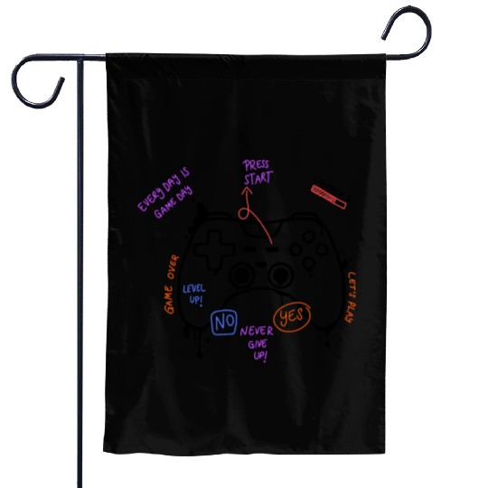 PlayStation Remote controller Black Garden Flags
