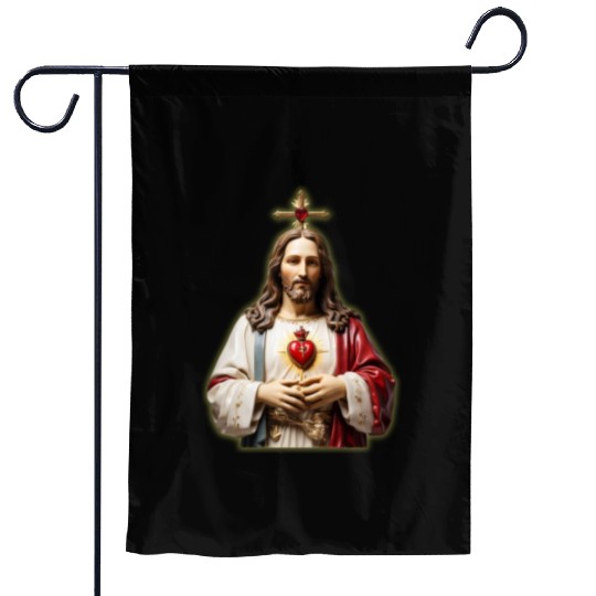 sacred heart of jesus Garden Flags