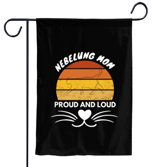 Nebelung Mom, Proud and Loud .. cat mom Garden Flags