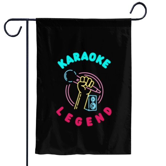 Funny Karaoke Singer Singing Musician Karaoke Gift Garden Flags