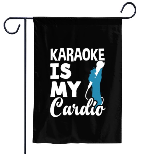 Funny Karaoke Singer Singing Musician Karaoke Gift Garden Flags