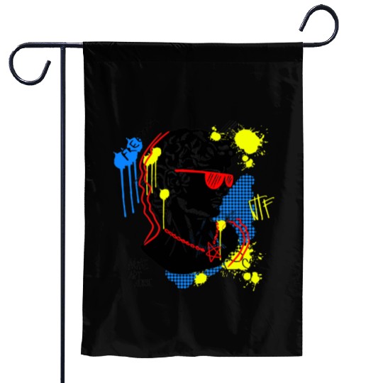 Typography Print for Garden Flags David Sculpture Hand