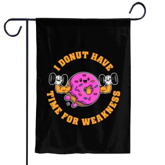 Fitness Donut Funny Donut Gym Garden Flags