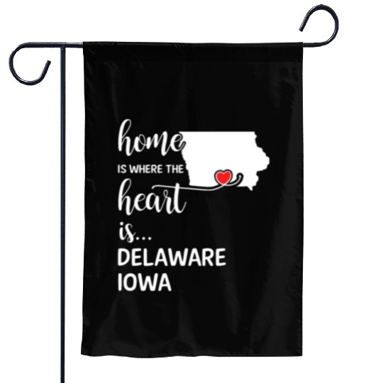 Delaware County Iowa Is Where My Heart Is Gift Garden Flags