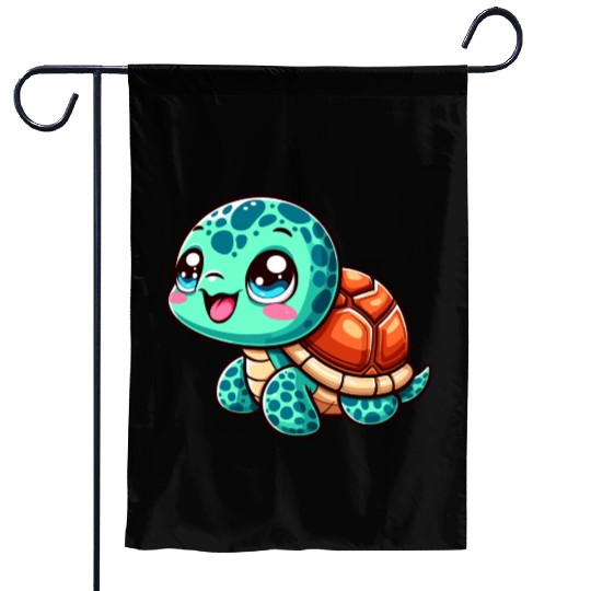 Graceful Sea Turtle Serenity Garden Flags