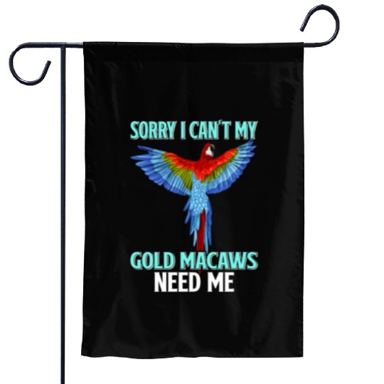 Gold Macaw Ornithologist Enthusiast Gift Garden Flags