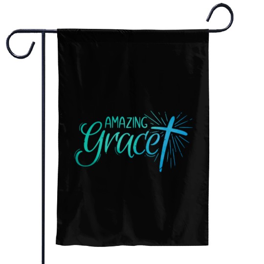 Amazing Grace Lettering Garden Flags