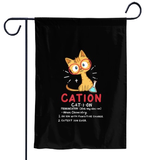 Cation Science Cat Funny Chemistry Chemist Scien Garden Flags