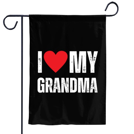 I Love My Grandma Garden Flags