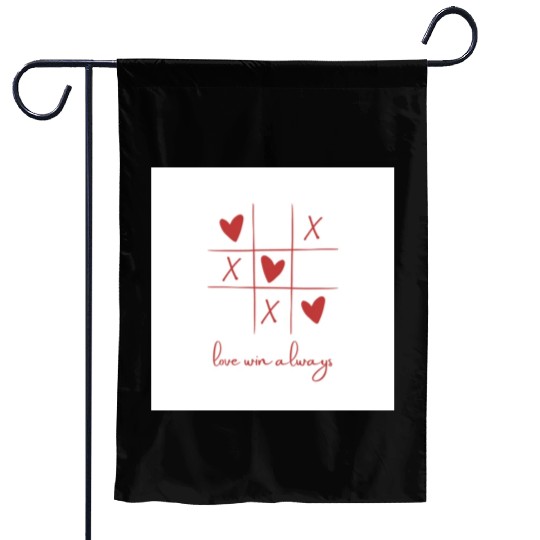 Beige Rouge Amour Saint Valentin Garden Flags