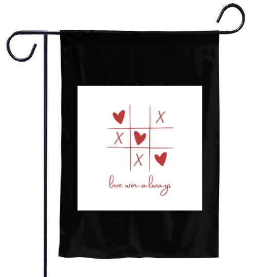 Beige Rouge Amour Saint Valentin Garden Flags