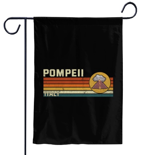Pompeii Italy Vintage Volcanic Eruption Gift Garden Flags