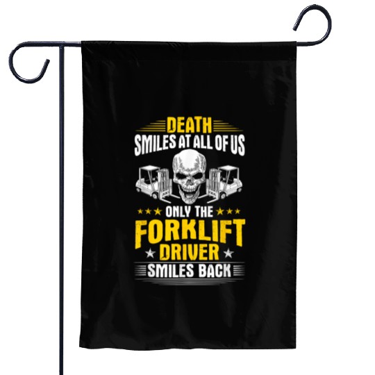 Us Forklift Driver Garden Flags