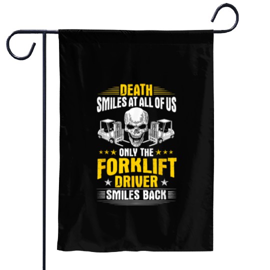 Us Forklift Driver Garden Flags