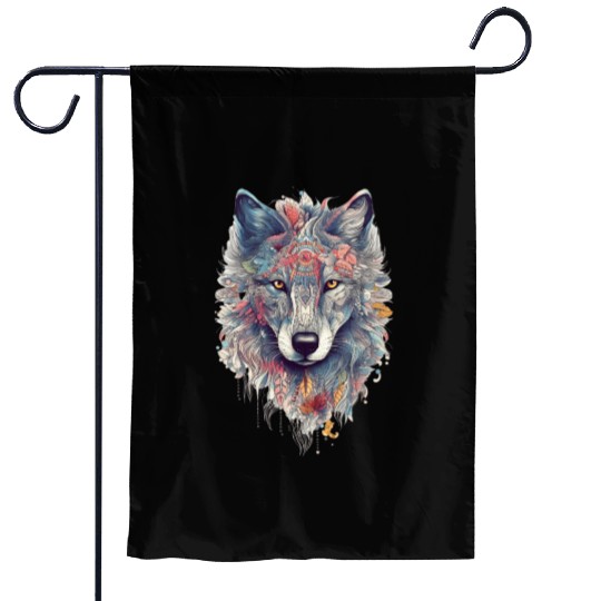 Wolf Spirit Garden Flags