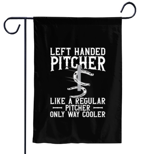 Left Hander Pitcher Horseshoe Pitching Garden Flags