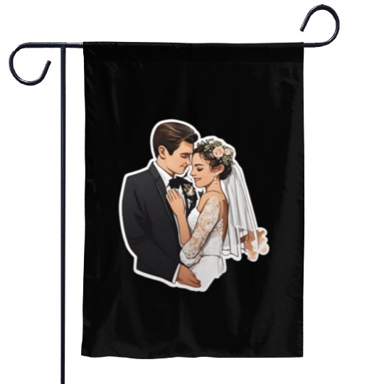 Flat Card Wedding Garden Flags