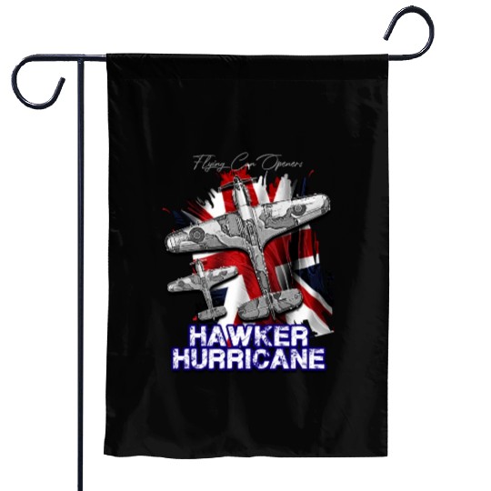 The Hawker Hurricane British single-seater monopla Garden Flags
