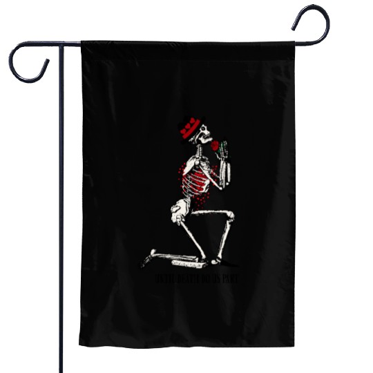Skeleton Until Death Do Us Part Garden Flags