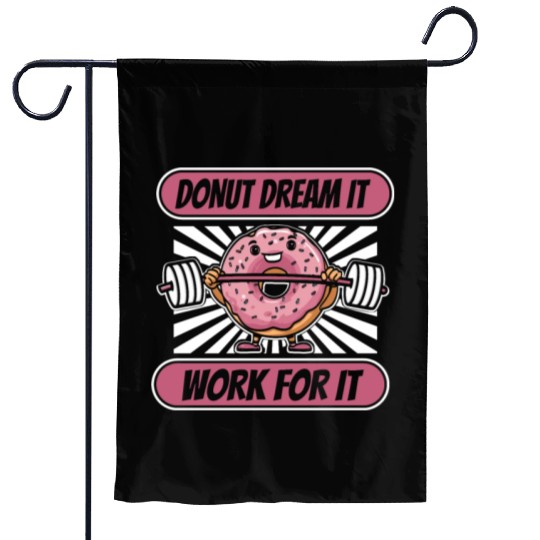 Fitness Donut Donut Gym Garden Flags