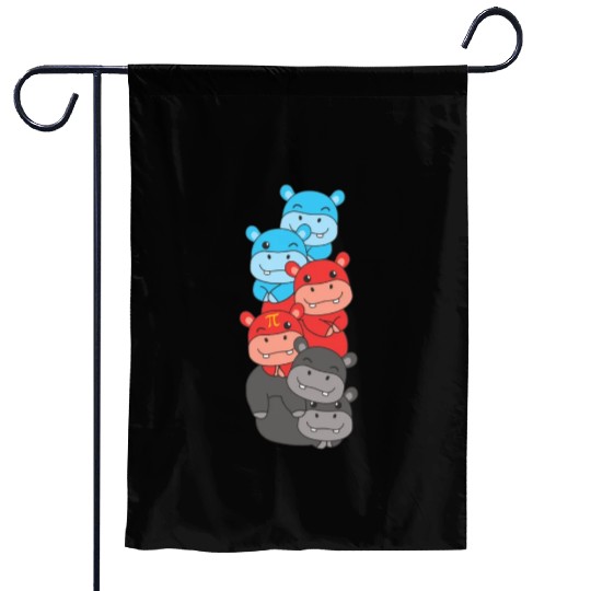 Polyamory Flag Pride Lgbtq Cute Hippo Garden Flags