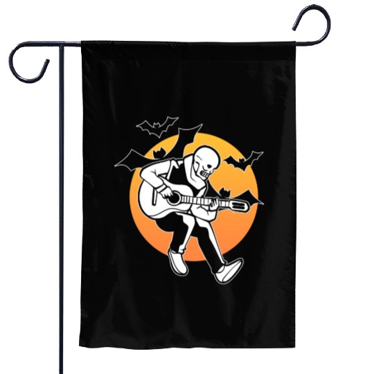 Skeleton Guitar Player Guitar Teacher Garden Flags