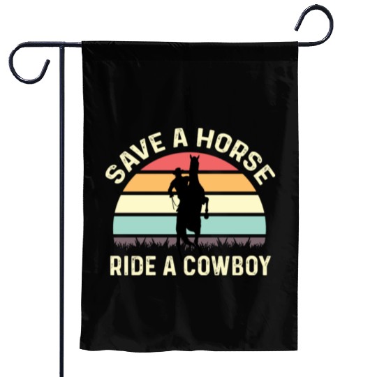 Ride a Cowboy Joker or Funny Person Gift Garden Flags
