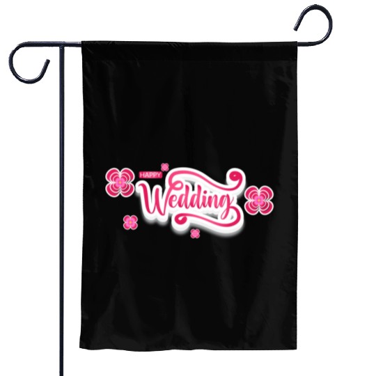 Happy Wedding Garden Flags