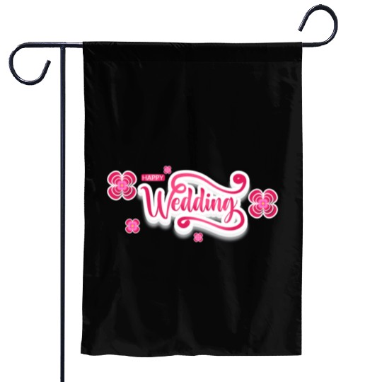Happy Wedding Garden Flags