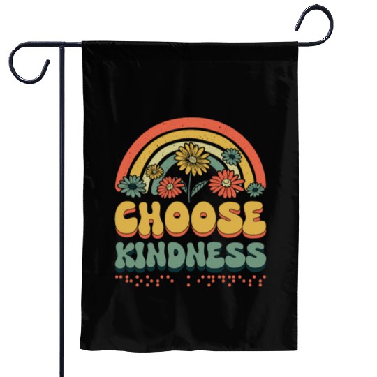 Choose Kindness Braille Alphabet Braille Language Garden Flags