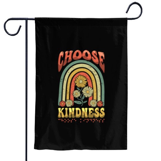 Choose Kindness Braille Alphabet Braille Retro Garden Flags