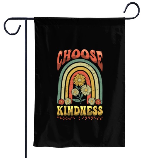 Choose Kindness Braille Alphabet Braille Retro Garden Flags