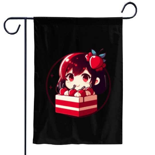 Red Velvet Cake Garden Flags