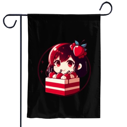 Red Velvet Cake Garden Flags