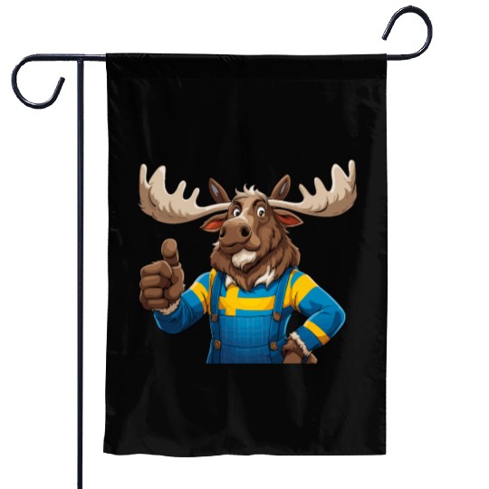 Swedish elk Garden Flags