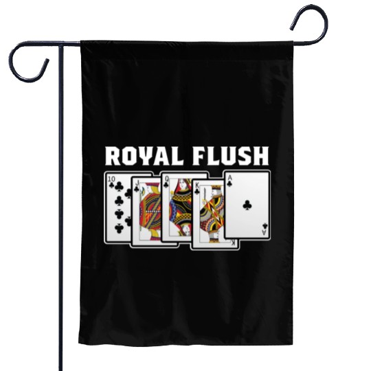 Royal Flush Gambler Or Card Player Gift Garden Flags