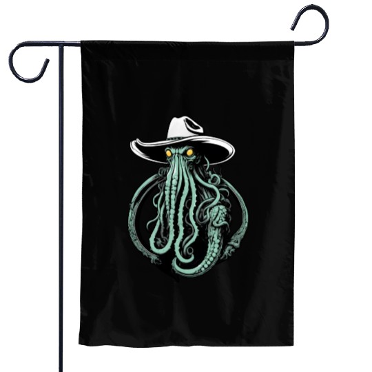 Weird Wild West - Cthulhu Cowboy Garden Flags
