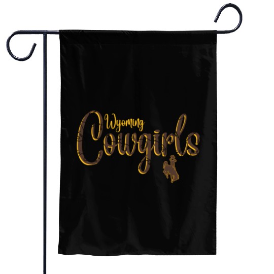 Wyoming Cow 'S Floral Script Garden Flags