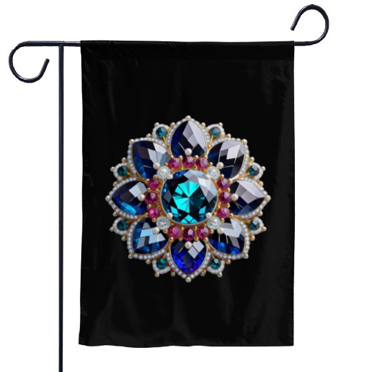 Gorgeous Gemstone Brooch: A Radiant Statement Piec Garden Flags